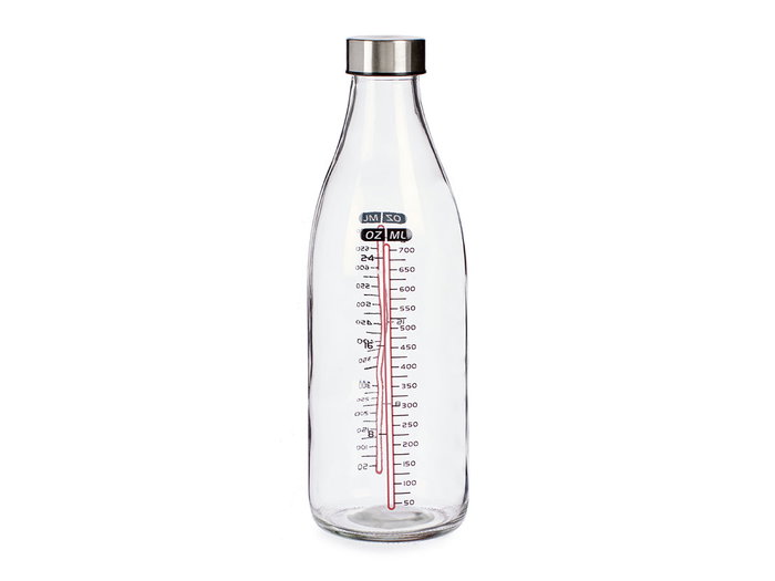 Vivalto Bouteille Doseuse avec Bouchon Acier 1L Cristal Transparent 8x8cm (Set de 18) Vivalto Bouteille Doseuse avec Bouchon Acier 1L Cristal Transparent 8x8cm (Set de 18)