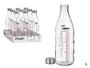 Vivalto Bouteille Doseuse avec Bouchon Acier 1L Cristal Transparent 8x8cm (Set de 18)