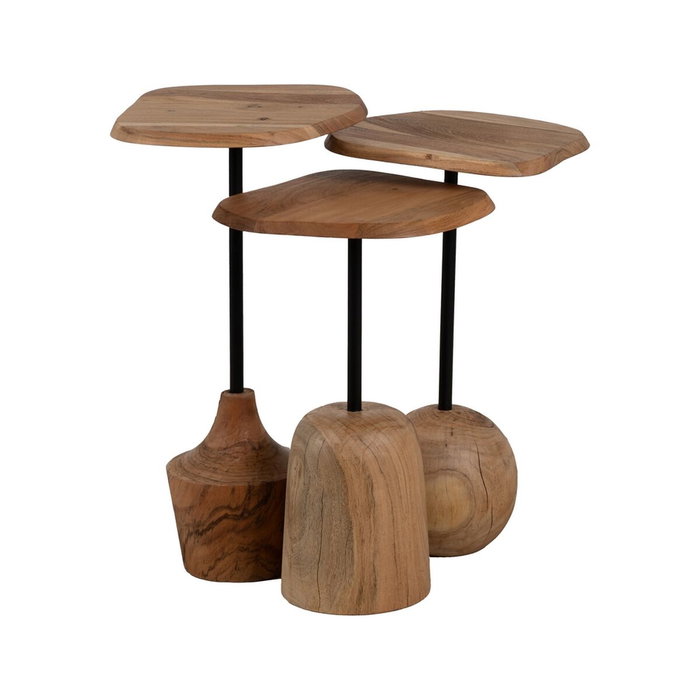 BigBuy Garden Table d'appoint Noir Naturel