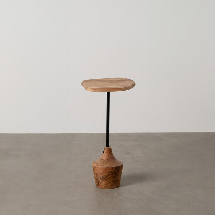 BigBuy Garden Table d'appoint Noir Naturel