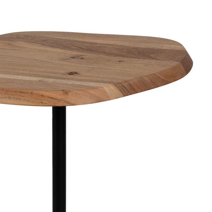 BigBuy Garden Table d'appoint Noir Naturel