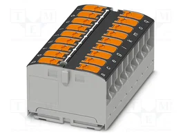 PHOENIX CONTACT PTVFIX 18X2,5 BK Connecteur pour rail 18 connexions