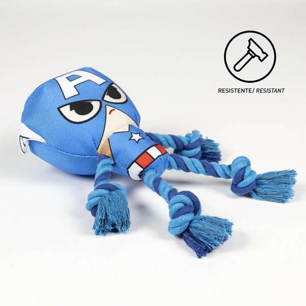 Cerdá Corde à mâcher dentaire pour chien Avengers Captain America 13 x 10 x 20 cm, Bleu