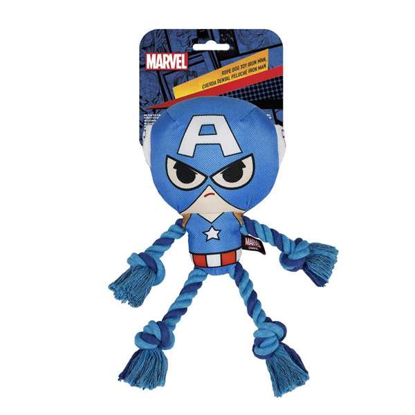 Cerdá Corde à mâcher dentaire pour chien Avengers Captain America 13 x 10 x 20 cm, Bleu