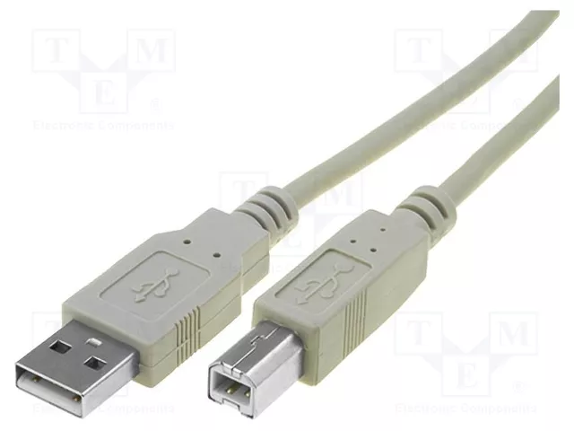 DIGITUS Câble USB 2.0 A vers B, 3m, gris DIGITUS Câble USB 2.0 A vers B, 3m, gris