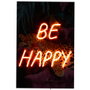 Home Deco Factory Cadre néon LED BE HAPPY 40x60 cm