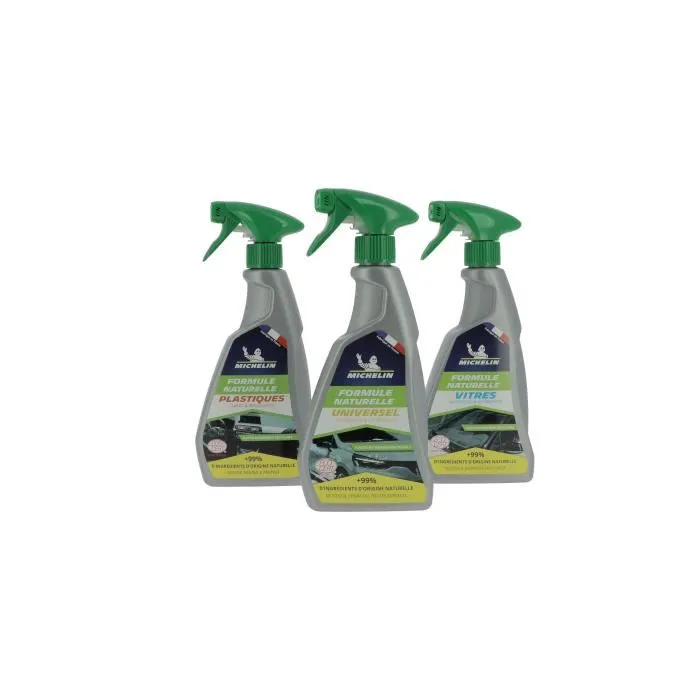 Michelin - Kit de Nettoyage et d'Entretien Auto Complet, Formule Naturelle, Écologique