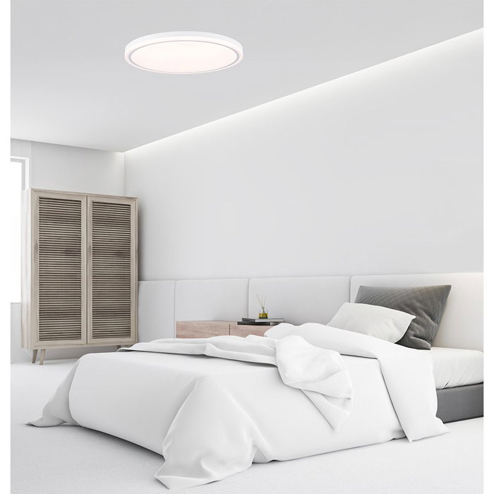 Cristalrecord Plafonnier LED circulaire Charly, 80W, blanc, ø60 cm