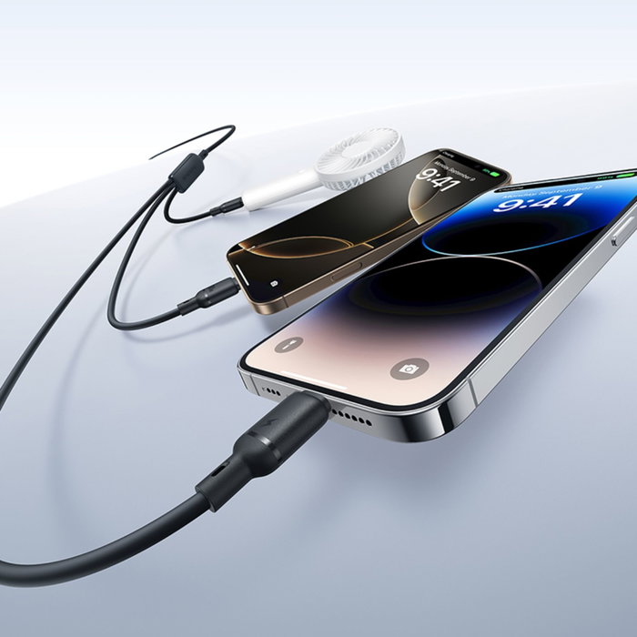 Baseus Rapid Series Câble de charge 3-en-1 USB-A 100W 1,5m, noir