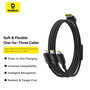 Baseus Rapid Series Câble de charge 3-en-1 USB-A 100W 1,5m, noir