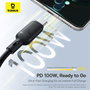 Baseus Rapid Series Câble de charge 3-en-1 USB-A 100W 1,5m, noir