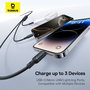 Baseus Rapid Series Câble de charge 3-en-1 USB-A 100W 1,5m, noir