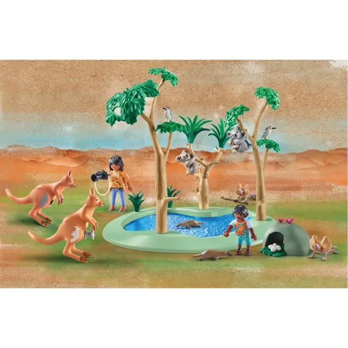 PLAYMOBIL 71624 Wiltopia - Set Explorateurs avec animaux australiens, 50 pièces, Jouet éducatif et éco-conçu à partir de 4 ans