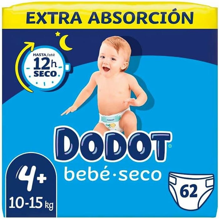 Dodot Etapas Extra Couches jetables Taille 4, 10-15 kg, 62 unités