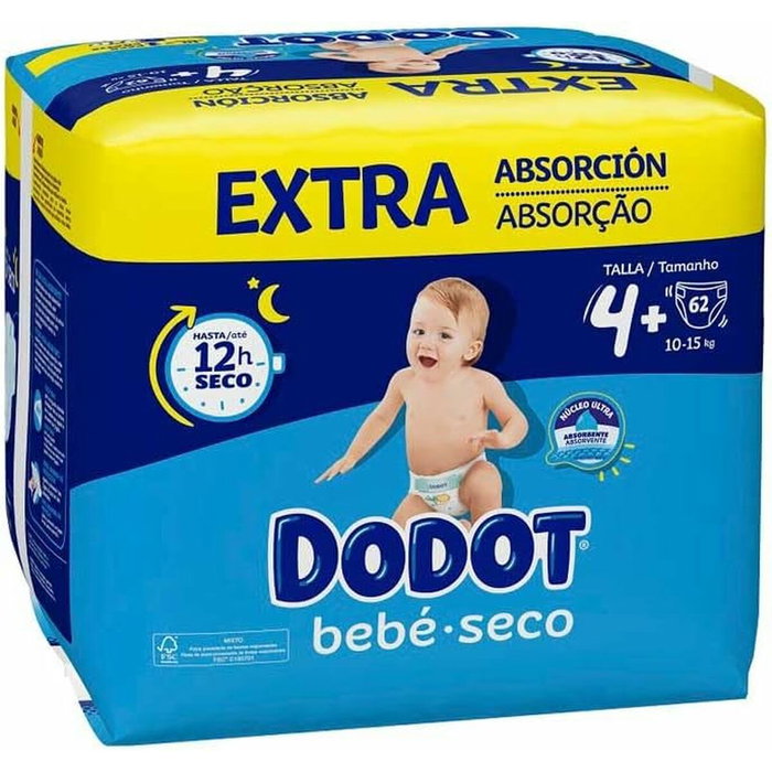 Dodot Etapas Extra Couches jetables Taille 4, 10-15 kg, 62 unités