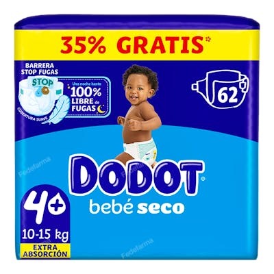 Dodot Etapas Extra Couches jetables Taille 4, 10-15 kg, 62 unités