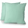 HOME LINGE PASSION Lot de 2 taies d'oreiller en microfibre 82 g/m² 63 x 63 cm Vert d'eau