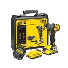 Stanley Fatmax SFMCF830D2K-QW Visseuse à chocs sans fil 18V Brushless - Couple 203 Nm - 2 Batteries 2 Ah & Chargeur & Mallette de Transport