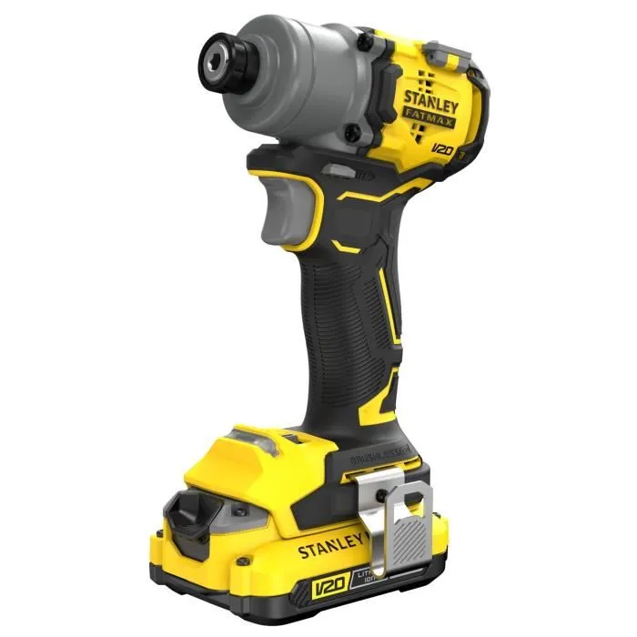 Stanley Fatmax SFMCF830D2K-QW Visseuse à chocs sans fil 18V Brushless - Couple 203 Nm - 2 Batteries 2 Ah & Chargeur & Mallette de Transport