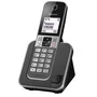 Panasonic KX-TGD310FRG Téléphone DECT sans fil noir avec écran LCD, répondeur intégré, identification de l'appelant et fonction mains libres