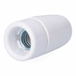 F-Line Douille Vintage en Céramique Blanche E14 60 W