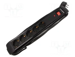 LANBERG Multiprise parafoudre 5 prises noir