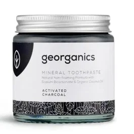 GEORGANICS Dentifrice Mineral au Charbon Active Crema 120ml, Blancheur Naturelle Bio Vegan