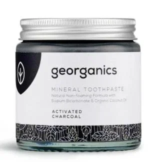 GEORGANICS Dentifrice Mineral au Charbon Active Crema 120ml, Blancheur Naturelle Bio Vegan GEORGANICS Dentifrice Mineral au Charbon Active Crema 120ml, Blancheur Naturelle Bio Vegan