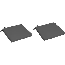Jardin Privé - Monte Carlo - Lot de 2 assises de chaises déhoussables - Ardoise - Polyester - 79 x 59 x 39 cm