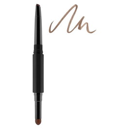 Crayon à sourcils crème longue tenue double pointe GOSH, 002 Marron, 0.5 g
