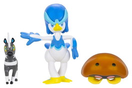 Jazwares Pokémon Battle Figure figurines 3-Pack Zébibron, Kabuto & Canarbello