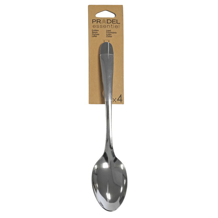 Pradel Set 4 Cucharas Acero Inox Ondine 1,5 mm Brillo