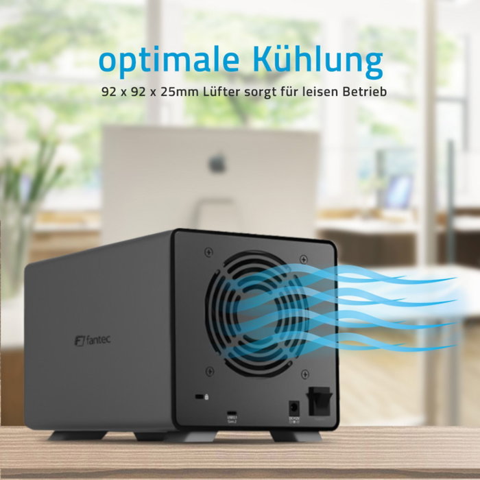 Fantec MB-X4U31 Boîtier pour 4 disques durs 3,5 pouces USB-C 3.2 Gen 2