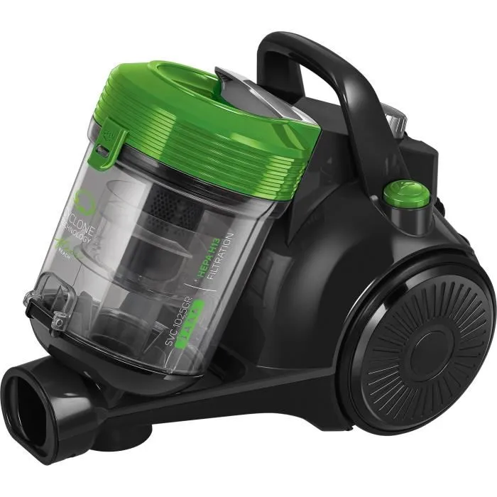 Sencor SVC 1025GR - Aspirateur traîneau sans sac 700 W, filtre HEPA H13, 78 dB, 2 L, rayon d'action 8 m, Noir/Vert