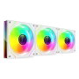 Mars Gaming MF3DPROKIT Kit 3 Ventilateurs PC 120mm ARGB Double Anneau Blanc + Hub Contrôle RF