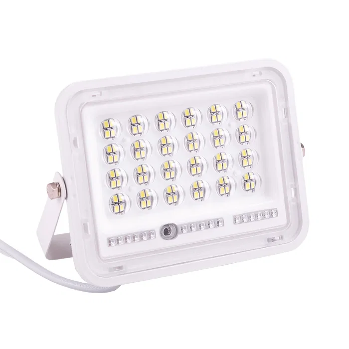 Projecteur LED Solaire 30W 6500K HO-SOLARFL-30W-02 avec Télécommande et Panneau Solaire