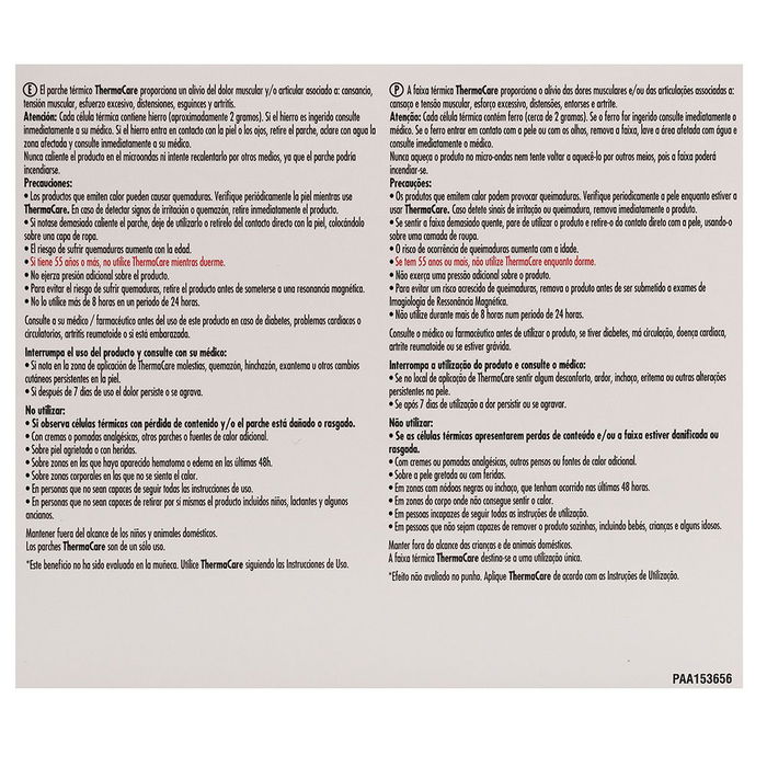 Thermacare Patchs Thermiques Cou Épaule Soulagement Douleur Musculaire Articulaire 6 Unités