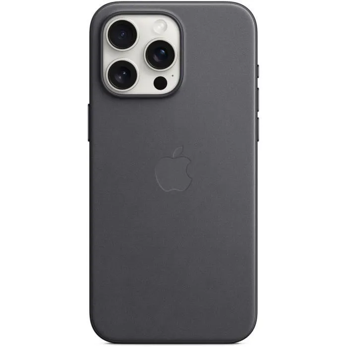 Apple Coque en tissage fin avec MagSafe pour iPhone 15 Pro Max - Noir