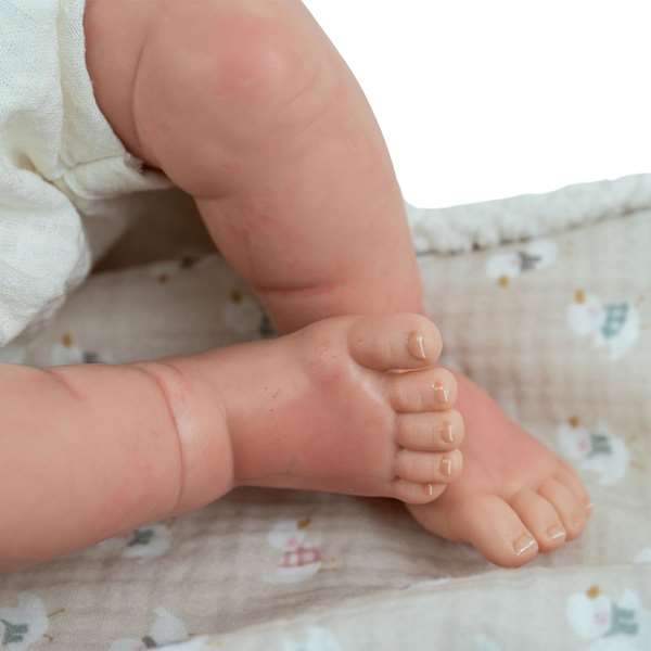 Muñecas Arias Reborn Camila - Poupée Reborn Arias 45 cm beige avec couverture et doudou, en espagnol Muñecas Arias Reborn Camila - Poupée Reborn Arias 45 cm beige avec couverture et doudou, en espagnol