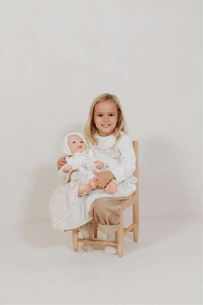 Muñecas Arias Reborn Camila - Poupée Reborn Arias 45 cm beige avec couverture et doudou, en espagnol Muñecas Arias Reborn Camila - Poupée Reborn Arias 45 cm beige avec couverture et doudou, en espagnol