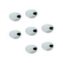 Emuca Lot de 7 passe-câbles circulaires Ø 80 mm, Zamak Chromé