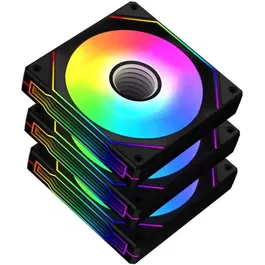 XIGMATEK Infinity G20A - Pack de 3 Ventilateurs 120 mm ARGB pour Boîtier PC - Noir - 1200 RPM, 19.8 dBA