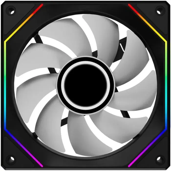 XIGMATEK Infinity G20A - Pack de 3 Ventilateurs 120 mm ARGB pour Boîtier PC - Noir - 1200 RPM, 19.8 dBA