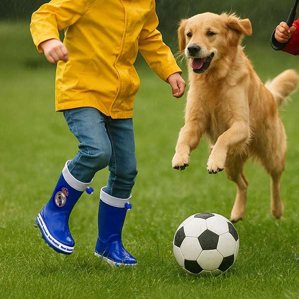 Cerdá T031 Bottes de pluie en PVC Real Madrid pour enfant - Taille 31 - Bleu