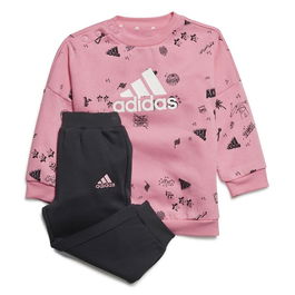 Ensemble de Sport pour Bébé Adidas Bluv Q3 Cset Rose