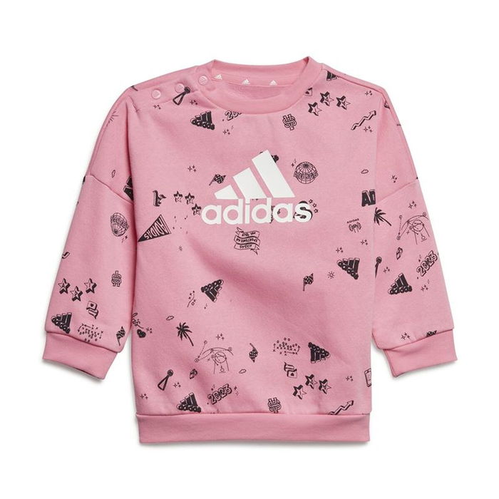 Ensemble de Sport pour Bébé Adidas Bluv Q3 Cset Rose
