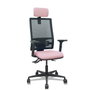 Piqueras y Crespo Chaise de bureau Bormate Rose et Noir