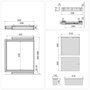 Emuca Kit plateau auxiliaire, panier et rack ajustable Quartz pour armoires, glissières extension totale et à fermeture douce, Module 60cm, Finition Titane