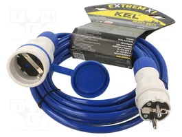 KEL Rallonge réseau H07BQ-F 3G1,5mm2 5m bleu