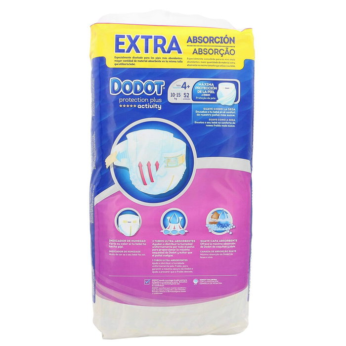 Dodot Activity Extra Couches Taille 4 (10-15 kg) - 52 unités Dodot Activity Extra Couches Taille 4 (10-15 kg) - 52 unités